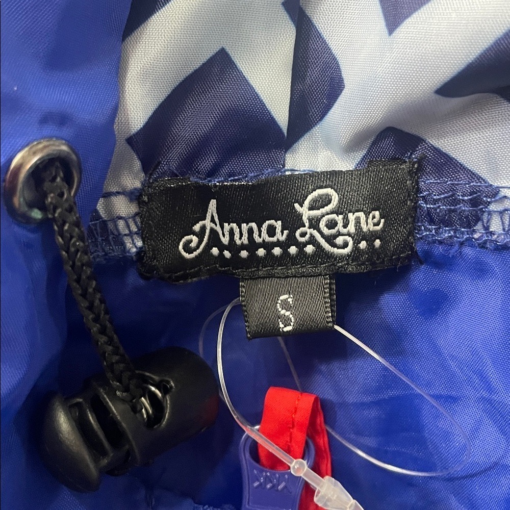 Anna Lane Blue Anorak Jacket Quarter Zip Windbreaker Lightweight Kids Size S - Picture 3 of 9